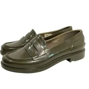[HUNTER] [WOMEN] Original Gloss Penny Loafers ☆送料込☆ HUNTER Backless Gloss Penny Loafers in Black | Lyst